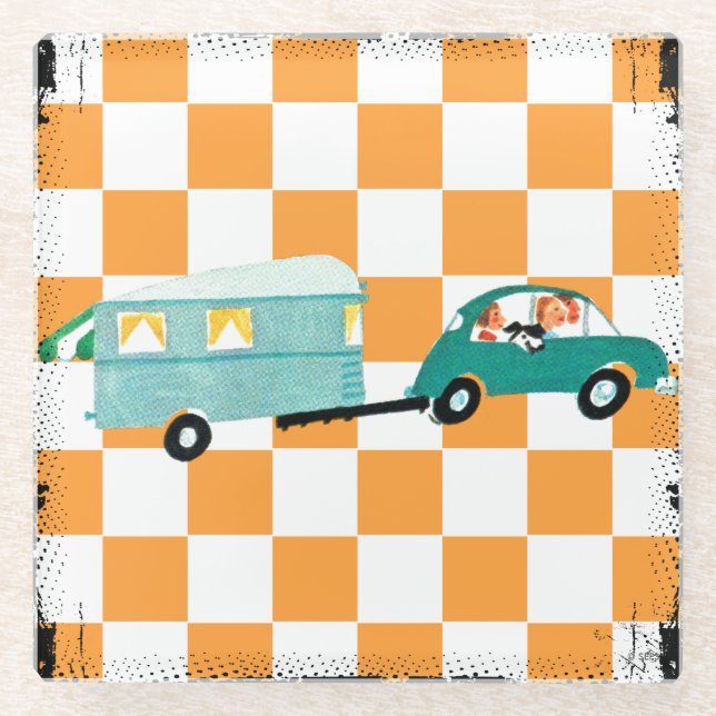 Hitting the Open Road 1 Glass Coaster (Front)