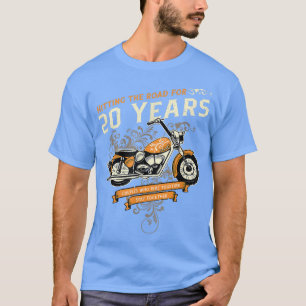 Hitting The Road for 20 Years Biker 20th Wedding A T-Shirt