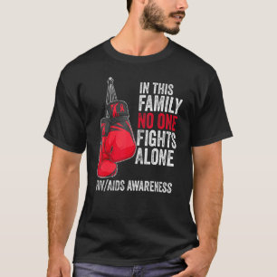 HIV AIDS Awareness Month Gloves Red Ribbon T-Shirt