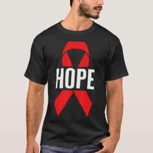 HIV AIDS Awareness Month Hope Ribbon Red World AID T-Shirt