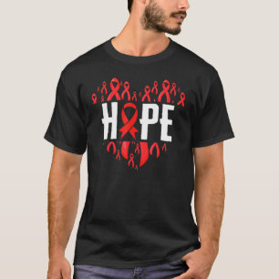 HIV AIDS Awareness Month Hope Ribbon Red World AID T-Shirt
