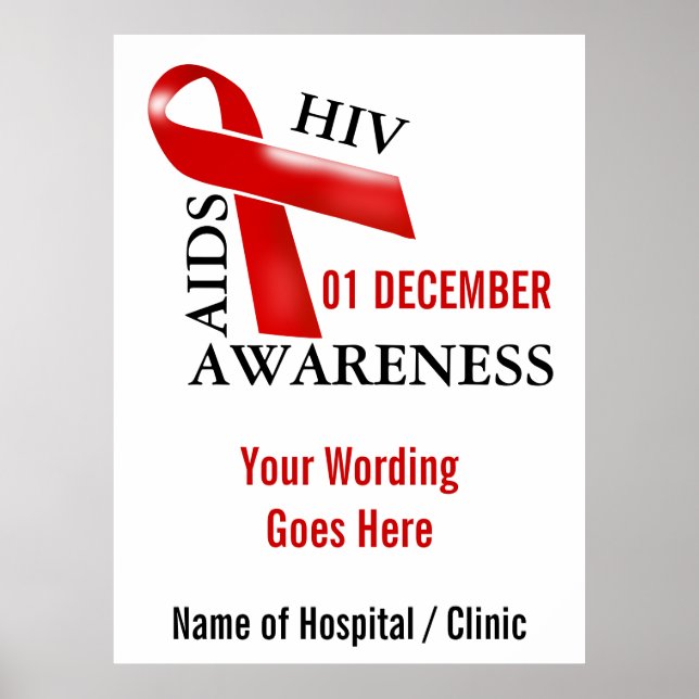 Hiv aids campaign awareness | Personalise Poster (Front)
