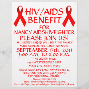 HIV AIDS Ribbon Benefit Flyer