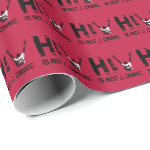 HIV is Not a Crime - Grunge Red Art Wrapping Paper