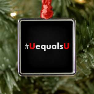 HIV Undetectable Equals Untransmittable - Minimali Metal Tree Decoration