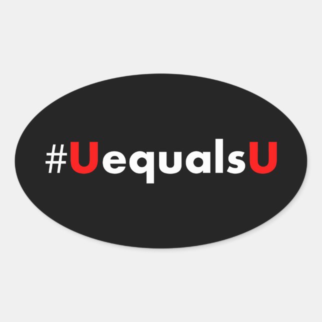 HIV Undetectable Equals Untransmittable - Minimali Oval Sticker (Front)