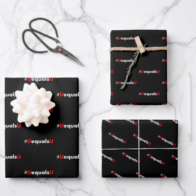 HIV Undetectable Equals Untransmittable - Minimali Wrapping Paper Sheet (Front)