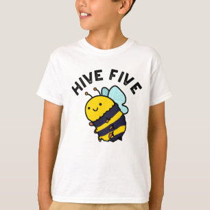 Hive Five Funny High Five Bee Pun  T-Shirt