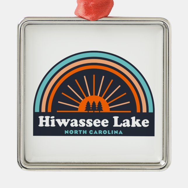 Hiwassee Lake North Carolina Rainbow Metal Tree Decoration (Front)