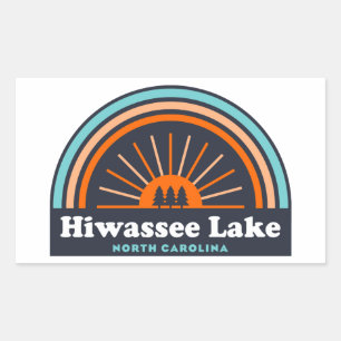 Hiwassee Lake North Carolina Rainbow Rectangular Sticker