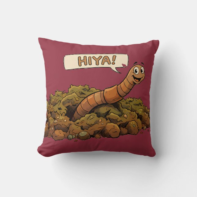 "Hiya!" From Below Cushion (Front)