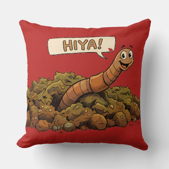 "Hiya!" From Below Cushion (Front)