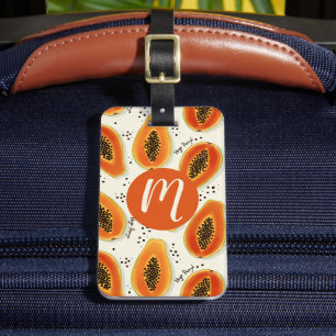 Hiya Papaya Pattern Luggage Tag