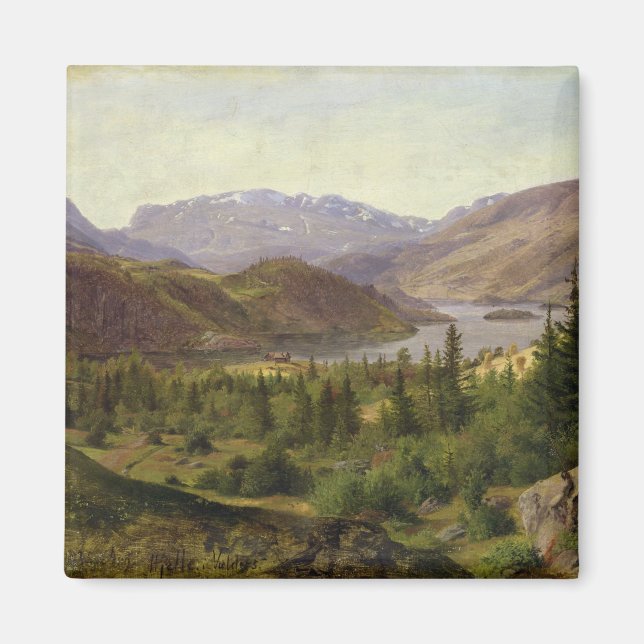 Hjelle in Valders, Tile Fjord, 1835 Magnet (Front)