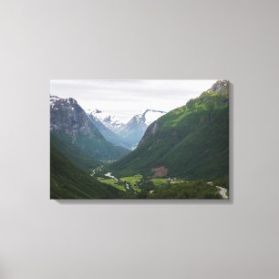 Hjelle valley in Norway canvas Print