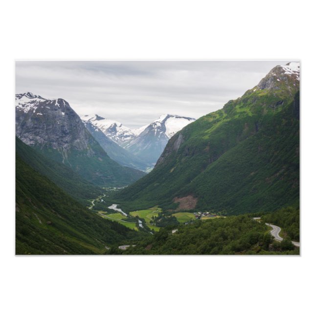 Hjelle valley in Norway photo print (Front)