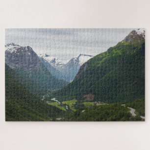 Hjelle valley, nature in Norway Jigsaw Puzzle