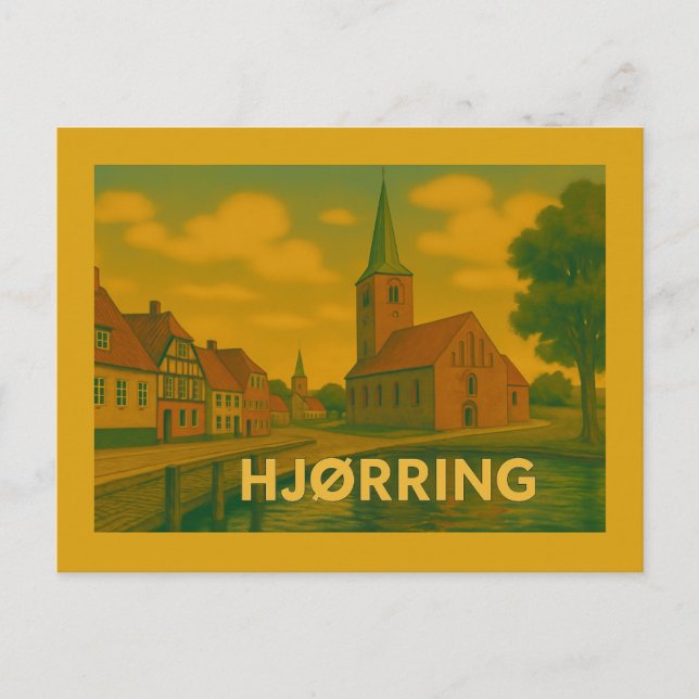 Hjørring Denmark Church Postcard (Front)