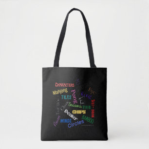 HK Mahjong themed tote bag