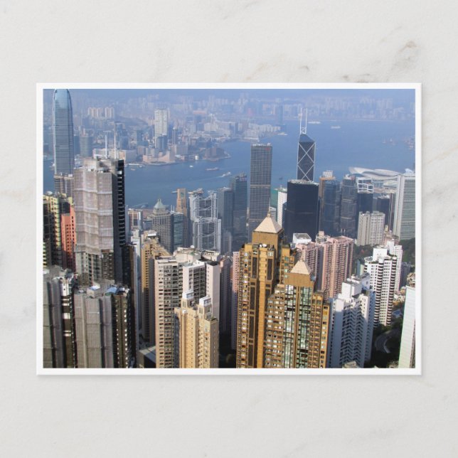 hk skyscraper view postcard (Front)