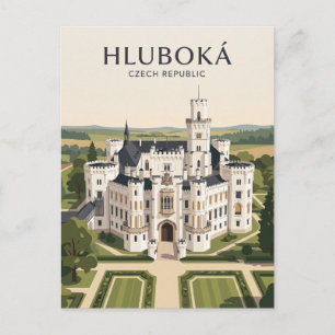 Hluboká Castle Czech Republic Postcard