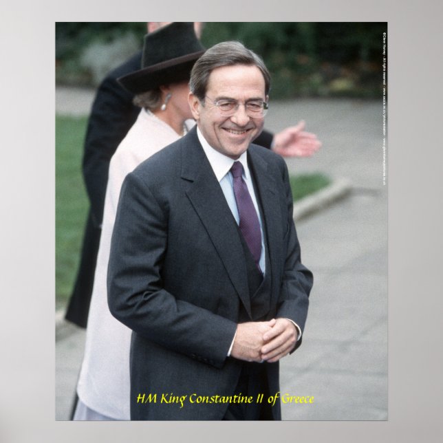 HM King Constantine II of Greece Poster (Front)
