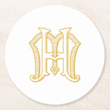 HM Monogram or MH Monogram Coasters