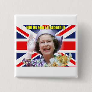 HM Queen Elizabeth II 15 Cm Square Badge