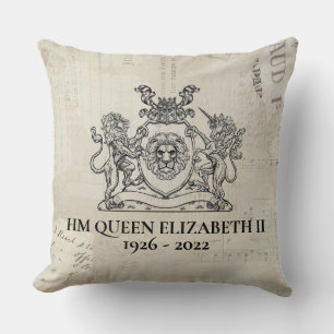 HM Queen Elizabeth II 1926-2022 Throw Pillow