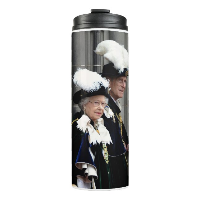 HM Queen Elizabeth II & HRH Prince Philip Thermal Tumbler (Front)