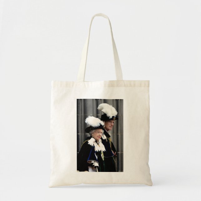 HM Queen Elizabeth II & HRH Prince Philip Tote Bag (Front)
