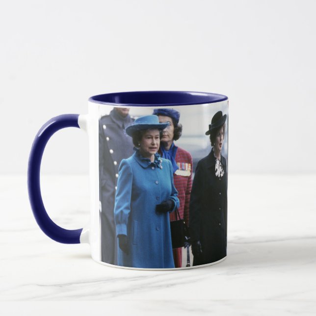 HM Queen Elizabeth II-Margaret Thatcher Mug (Left)