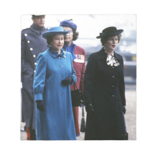HM Queen Elizabeth II-Margaret Thatcher Notepad