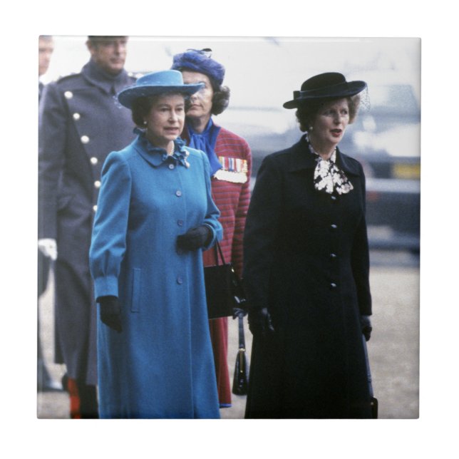 HM Queen Elizabeth II-Margaret Thatcher Tile (Front)