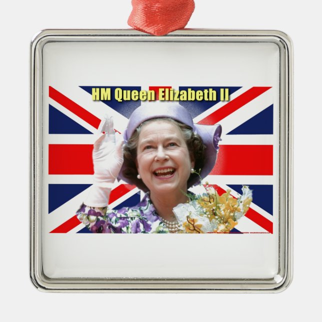 HM Queen Elizabeth II Metal Tree Decoration (Front)