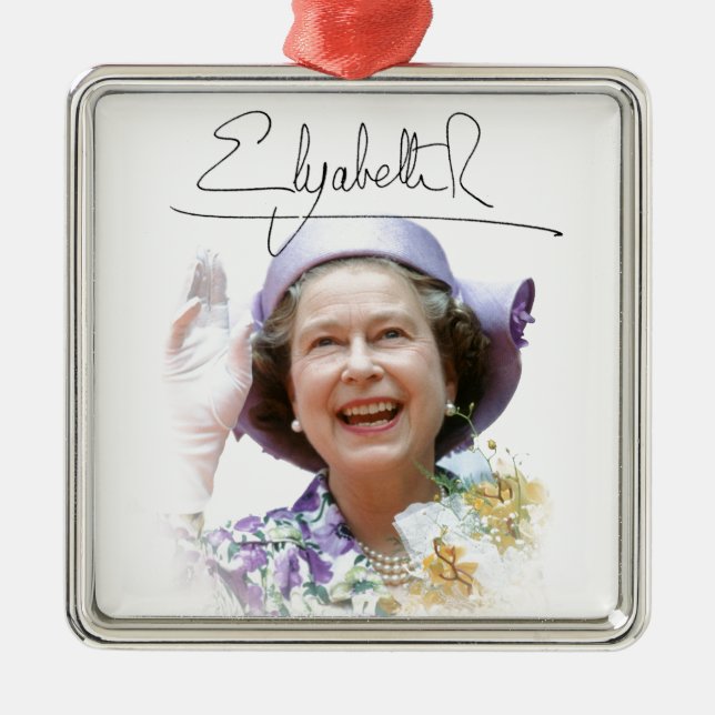 HM Queen Elizabeth II Metal Tree Decoration (Front)