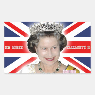 HM Queen Elizabeth II - Pro photo Rectangular Sticker