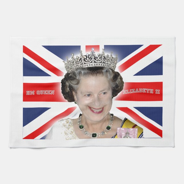 HM Queen Elizabeth II - Pro photo Tea Towel (Horizontal)