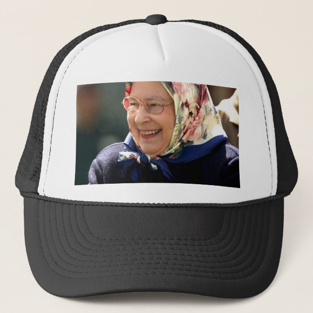 HM Queen Elizabeth II Windsor 2005 Professional Ph Trucker Hat (Front)