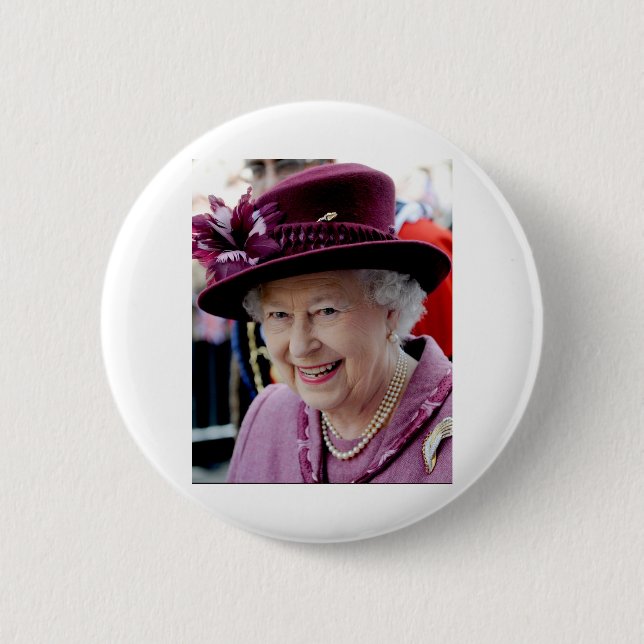 HM Queen Elizabeth II Windsor 2012 Professional Ph 6 Cm Round Badge (Front)
