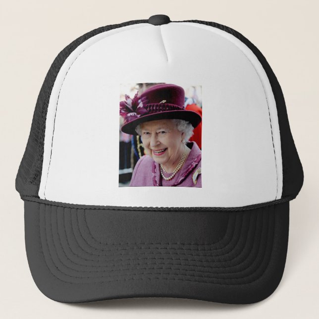 HM Queen Elizabeth II Windsor 2012 Professional Ph Trucker Hat (Front)