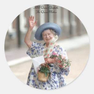 HM Queen Elizabeth The Queen-Mother 1988 Classic Round Sticker