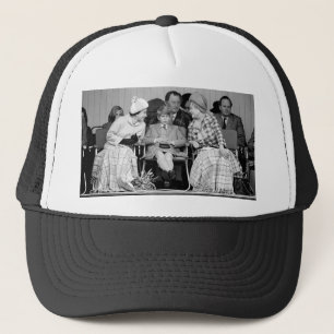 HM Queen Elizabeth,The Queen Mum, Prince Edward Trucker Hat