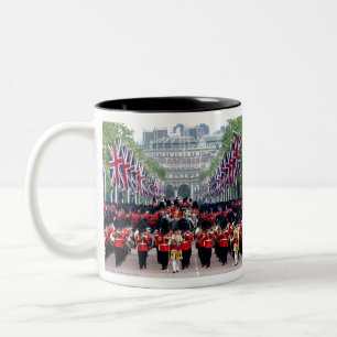 HM Queen Elizabeth Trooping of the Colour London Two-Tone Coffee Mug