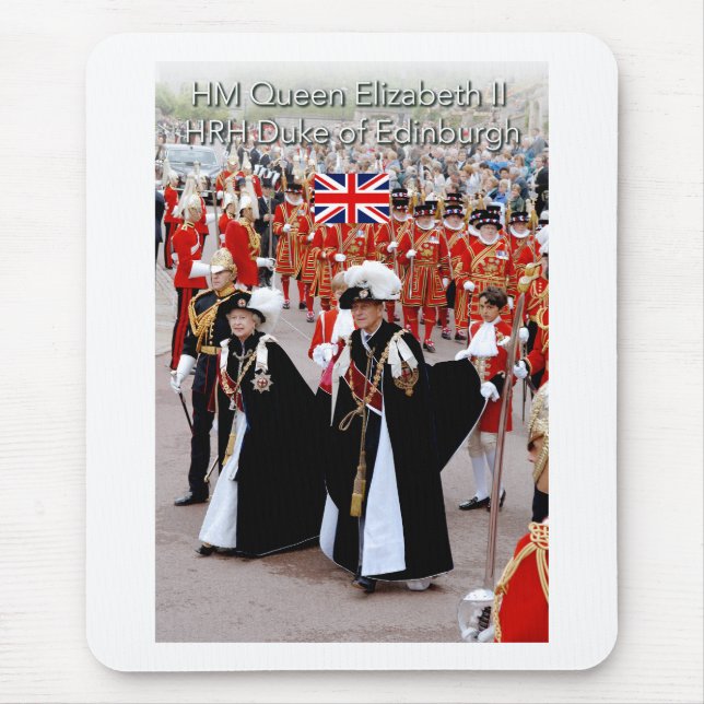 HM The Queen and HRH Prince Philip Mouse Pad (Front)