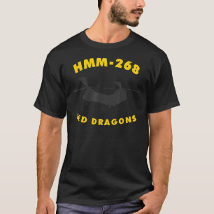 HMM-268 Red Dragons Helicopter Squadron CH-46 Sea  T-Shirt