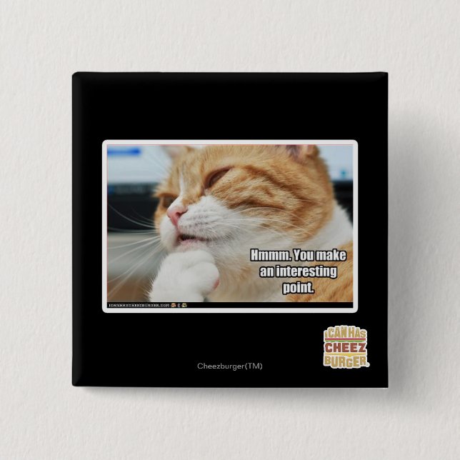 Hmmm. 15 Cm Square Badge (Front)