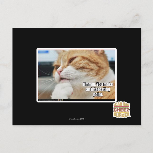 Hmmm. Postcard (Front)