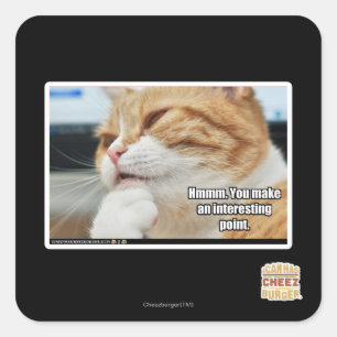 Hmmm. Square Sticker