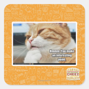 Hmmm. Square Sticker